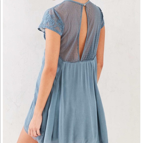 Urban Outfitters Kimchi Blue Lily Embellished Trapeze Dress in Ivory - Picture 3 of 16